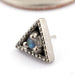 Vault Press-fit End in 14k White Gold with Moonstone from Seasons Handmade