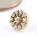Vitality Press-fit End in Gold from Maya Jewelry in Yellow Gold with Clear CZ