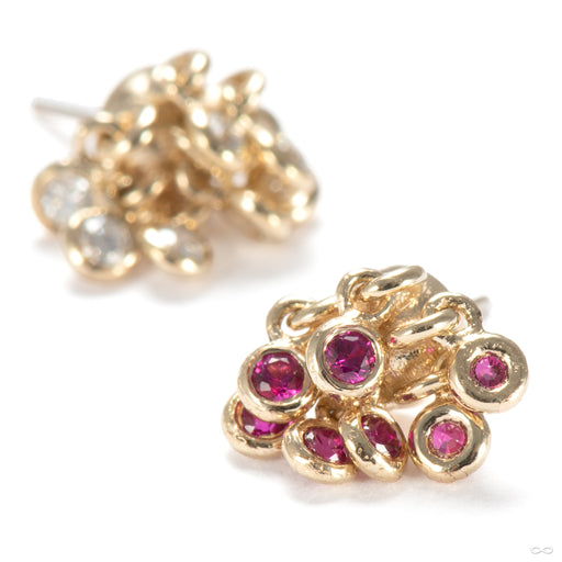 Wilder Now Press-fit End in Gold from Pupil Hall with assorted stones