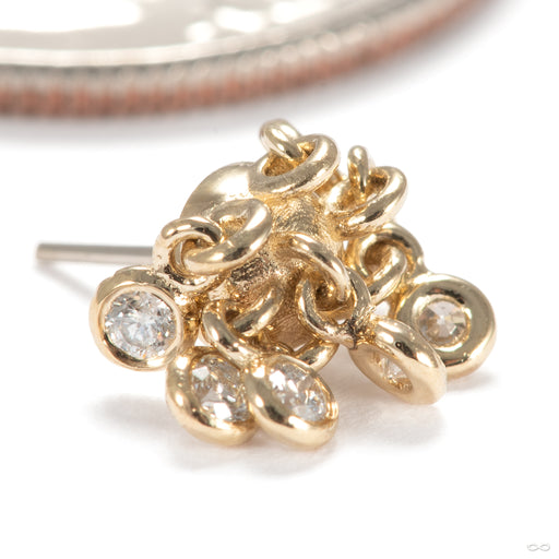 Wilder Now Press-fit End in 14k Yellow Gold with Diamond from Pupil Hall