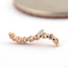 Wisp Press-fit End in Gold from Ember Body Jewelry in 14k Rose Gold with CZ