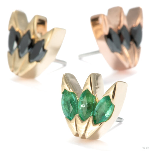 Xanadu Press-fit End in Gold from Tether Jewelry in assorted materials