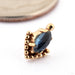 Zenith Press-fit End in Gold from Sacred Symbols in 14k Yellow Gold with Blue Sapphire