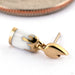 Zippy Press-fit End in Gold from Pupil Hall in 14k Yellow Gold with White Enamel