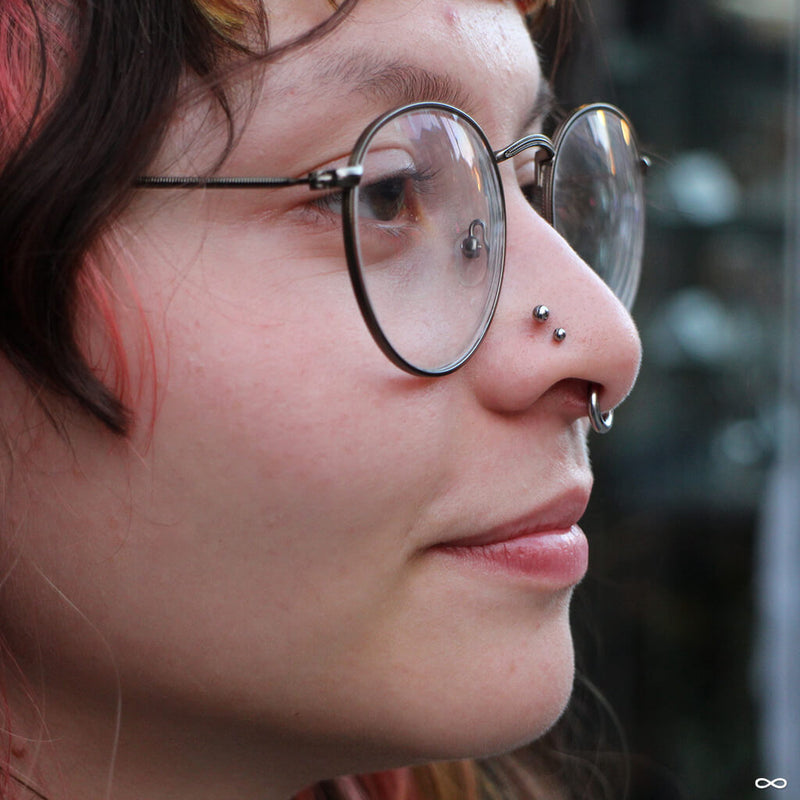High Nostril and Nostril piercing by Anna