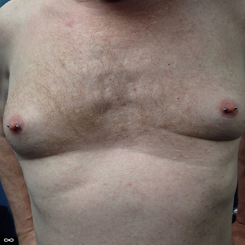 Nipple piercings by Zach
