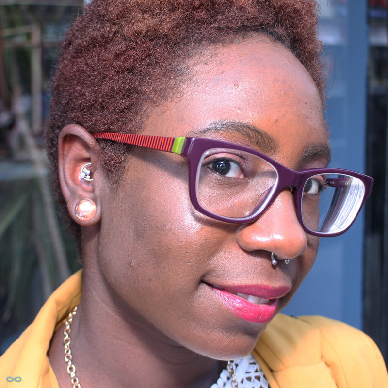Stretched earlobe piercings