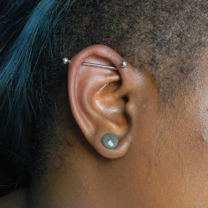Stretched earlobe piercings