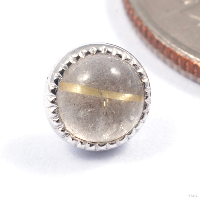 Grizant Cabochon Press-fit End in Gold from Auris Jewellery