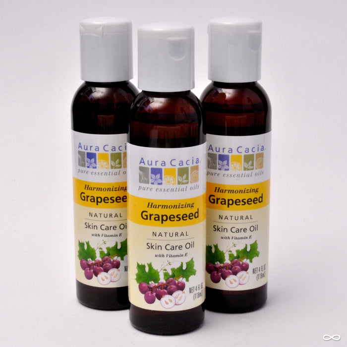 Aura Cacia Grapeseed Skin Care Oil, 4 oz. group