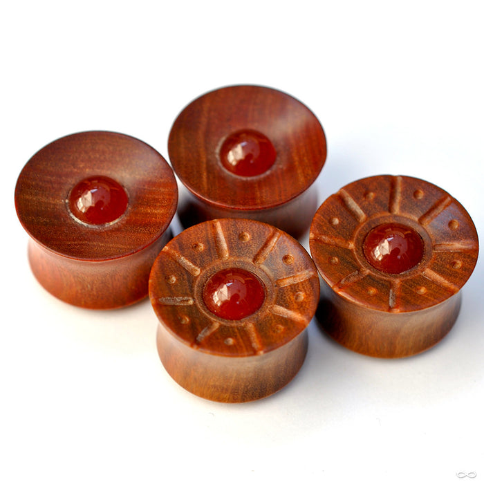Concave Solid Plugs with Stone Inlay from Yaxche