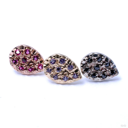 8 Stone Pear Press-fit End in Gold from LeRoi in assorted colors