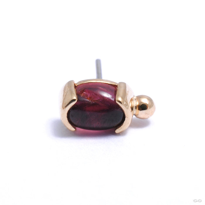 Sonata Press-fit End in Gold from Quetzalli with pink tourmaline