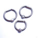 Hinged Ring with Bezel-set Gemstone in Titanium from Intrinsic with Assorted Stones
