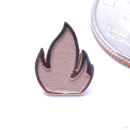 Relief Flame Threaded End in Gold from BVLA in rose gold