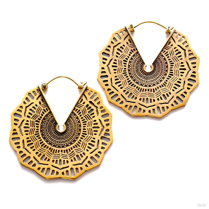 Reyes Earrings from Maya Jewelry in Brass