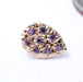 8 Stone Pear Press-fit End in Gold from LeRoi in Amethyst