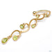 Waterfall Dangle Navel Curve in Yellow Gold with Peridot from BVLA with peridot