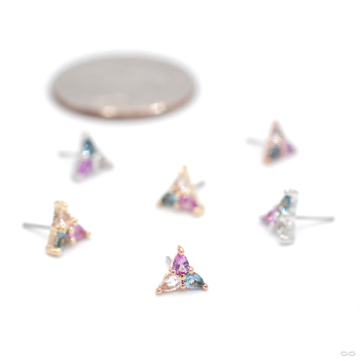 Trans Awareness 3 Little Pears Press-fit End in Gold from Buddha Jewelry in assorted materials