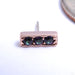 3 Gem Millgrain Strip Press-fit End in Gold from BVLA with Mystic Topaz