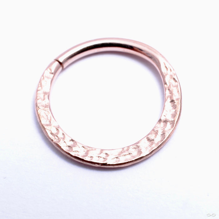 Hammered Seam Ring in Gold from Sacred Symbols in rose gold