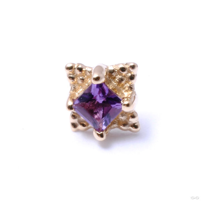 Princess Mini Kandy Press-fit End in Gold from BVLA with Amethyst