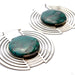 Hi-Fi Earrings with Stone from Tawapa in Silver with Chrysocolla