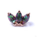 Triple Marquise Fan Press-fit End in Gold from BVLA in mystic topaz