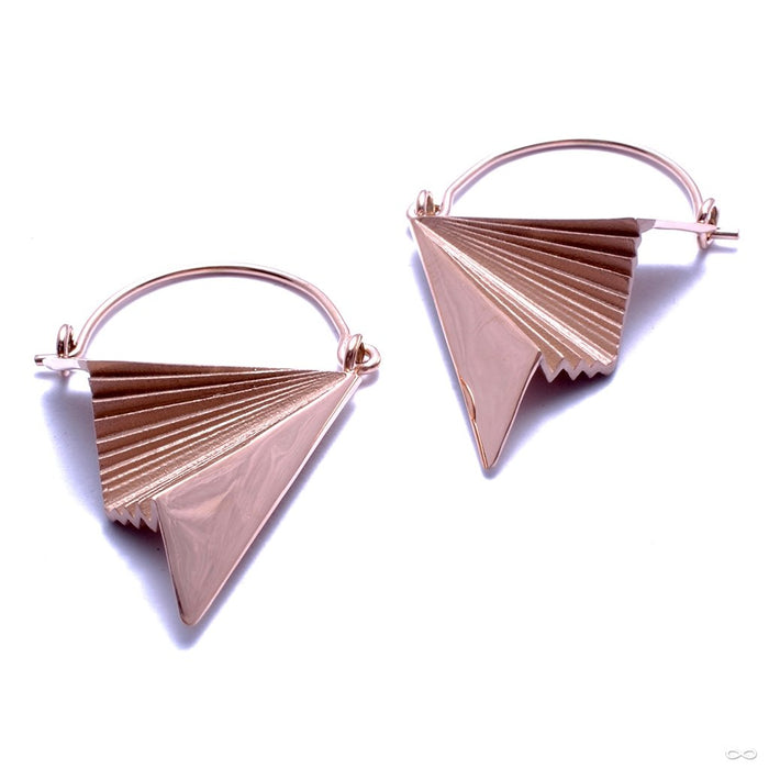 Vector Earrings from Tether Jewelry in Rose Gold