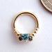 Kalisi Seam Ring in Gold from BVLA with London Blue Topaz & Swiss Blue Topaz