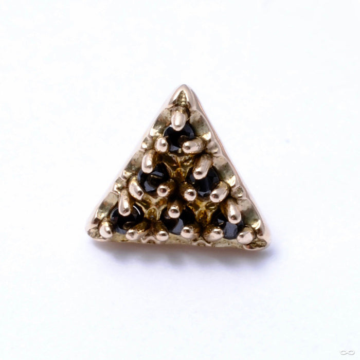 6 Stone Triangle Press-fit End in Gold from LeRoi with Black
