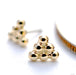 6 Bead Triangle Cluster Press-fit End in Gold from BVLA in Yellow Gold