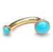 Classic Cups J-curve in Yellow Gold with Turquoise from BVLA