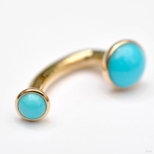 Classic Cups J-curve in Yellow Gold with Turquoise from BVLA