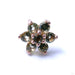 7 Stone Flower Press-fit End from LeRoi with Olive Stones