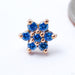 7 Stone Flower Press-fit End from LeRoi with Arctic Blue Stones