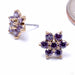 7 Stone Flower Press-fit End in Gold from LeRoi with Amethyst