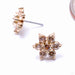 7 Stone Flower Press-fit End in Gold from LeRoi with Champagne CZ