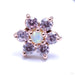7 Stone Flower Press-fit End from LeRoi with Pink & White Opals