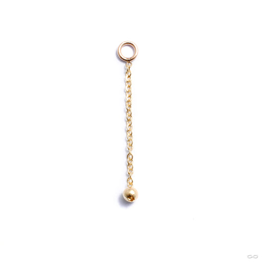 Kite Tail Charm with Bead in Gold from Quetzalli in yellow gold