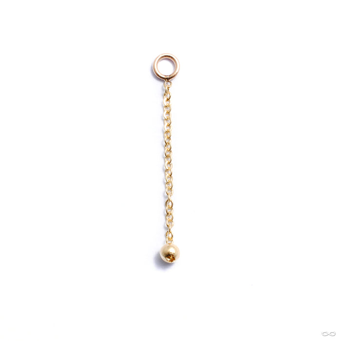 Kite Tail Charm with Bead in Gold from Quetzalli in yellow gold