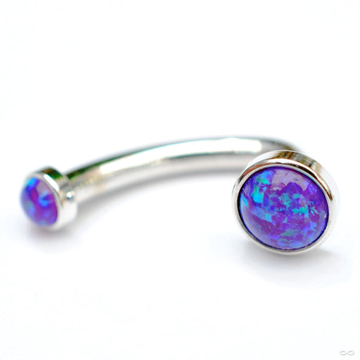 Classic Cups J-curve in White Gold with Purple Opals from BVLA