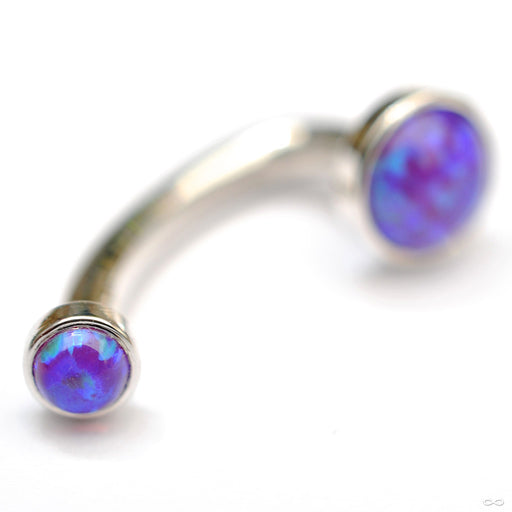 Classic Cups J-curve in White Gold with Purple Opals from BVLA