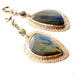 Hammered Brass Dangles with Labradorite from Diablo Organics