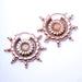 Dharma Wheel Earrings from Maya Jewelry in Rose Gold