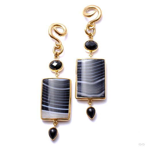 Banded Agate and Black Obsidian Dangles from Diablo Organics