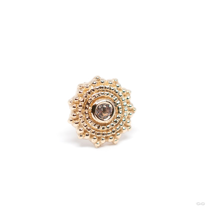 Afghan Press-fit End in Gold from BVLA with white sapphire