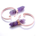 Alchemy Hoops in Rose Gold with Amethyst from Buddha Jewelry