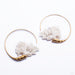 Amore Earrings from Maya Jewelry in yellow-gold-plated brass with bone