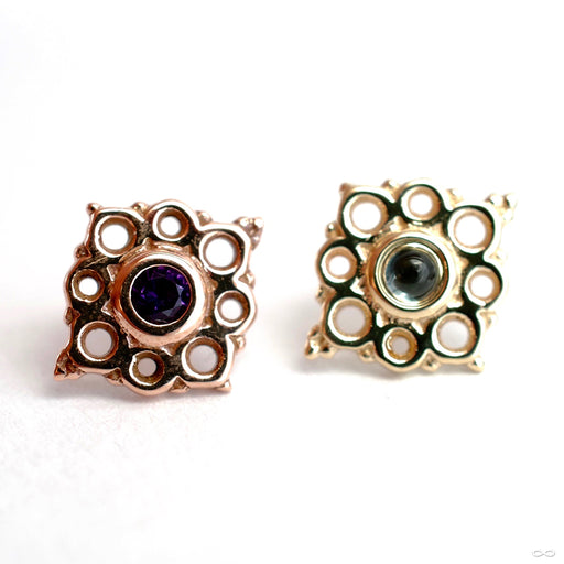Angela Press-fit End in Gold from BVLA with Assorted Stones